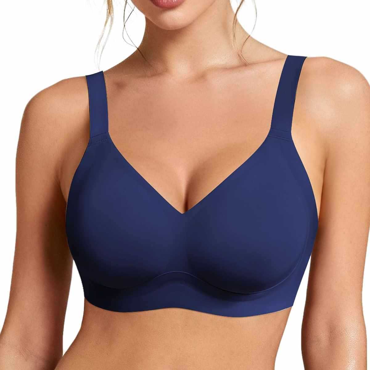 Plunge Bra Push Up - Bra Wanita Tanpa Kawat Seamless, Penyangga